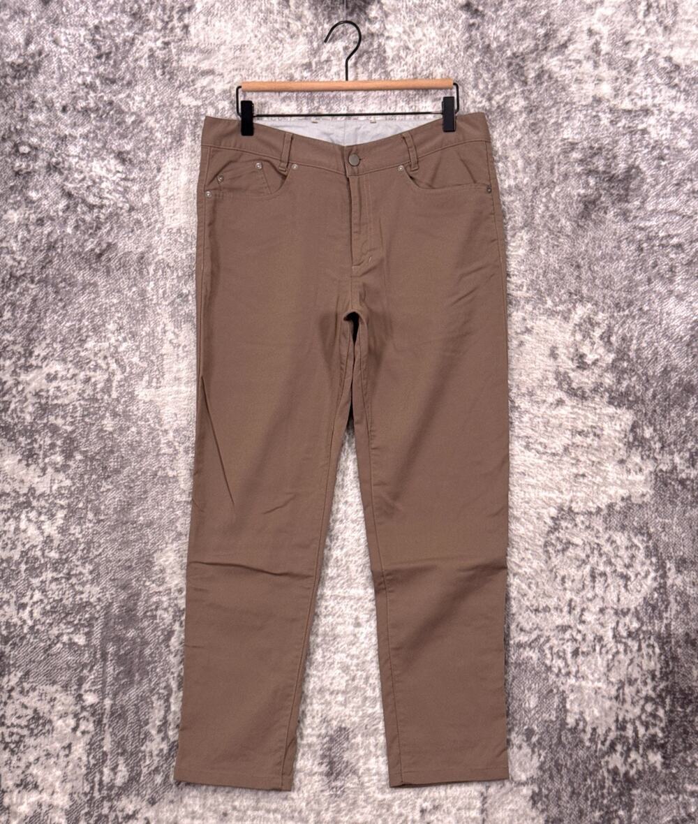 Outlier Pants 33 x 27 Mens Workcloth Double Weave Canvas Green 5 Pocket Slim
